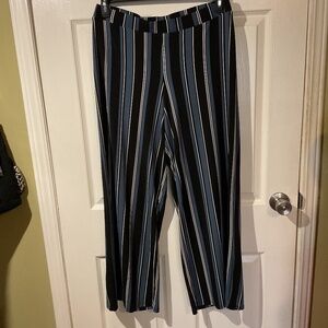 Cato Striped Wide-Leg Palazzo Pants